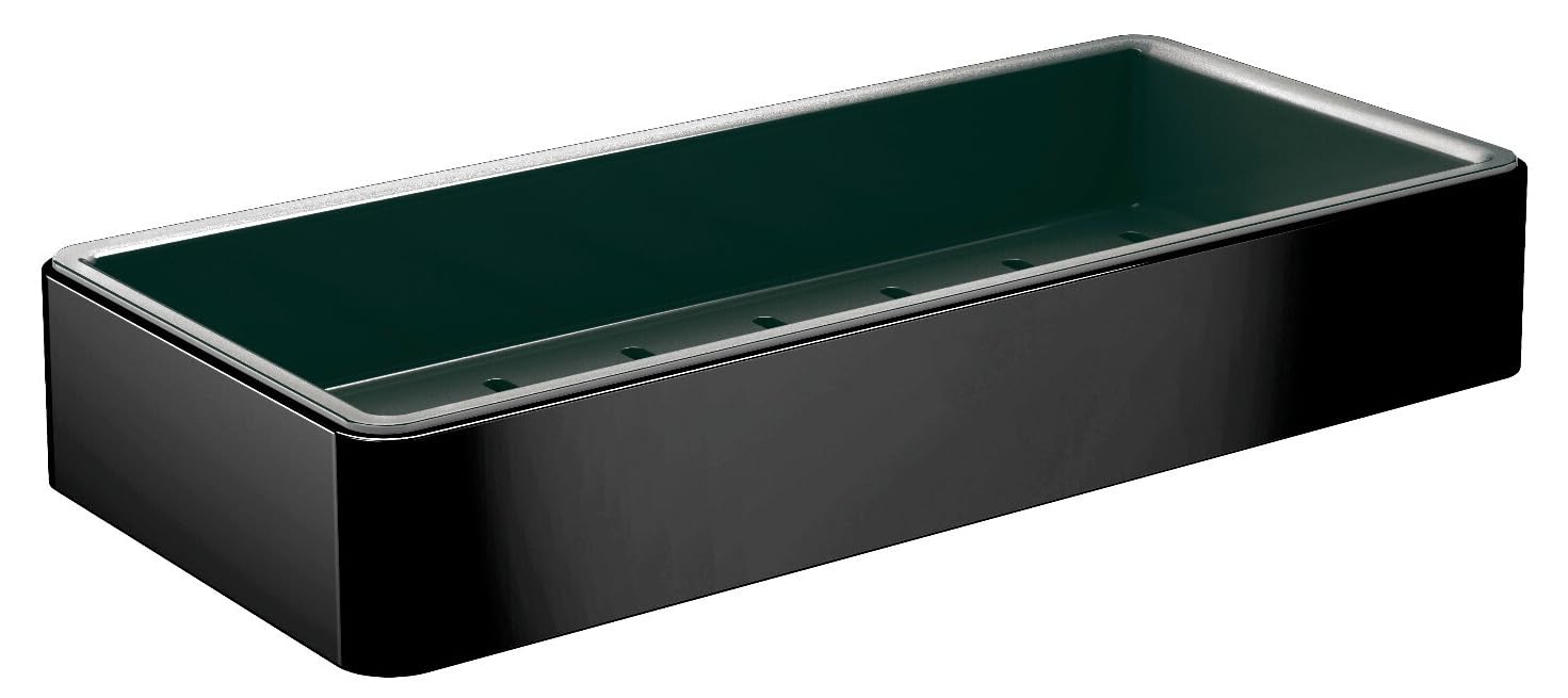 Emco LOFT Schwammkorb mit Kunststoffeinsatz Schwarz Schwarz 10,1 cm Wandkorb