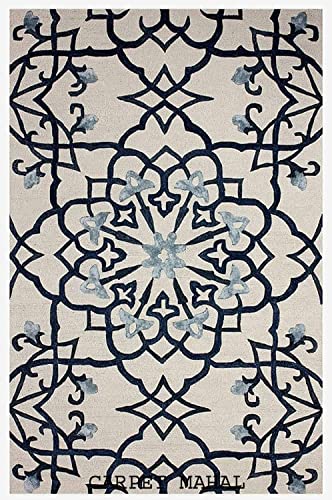 Image of Carpet Mahal Export Quality Handmade Tuffted Pure Woollen Carpet for Living Room Bedroom Size 6 x 8 feet Square (180X240 Cm) Color-Multi