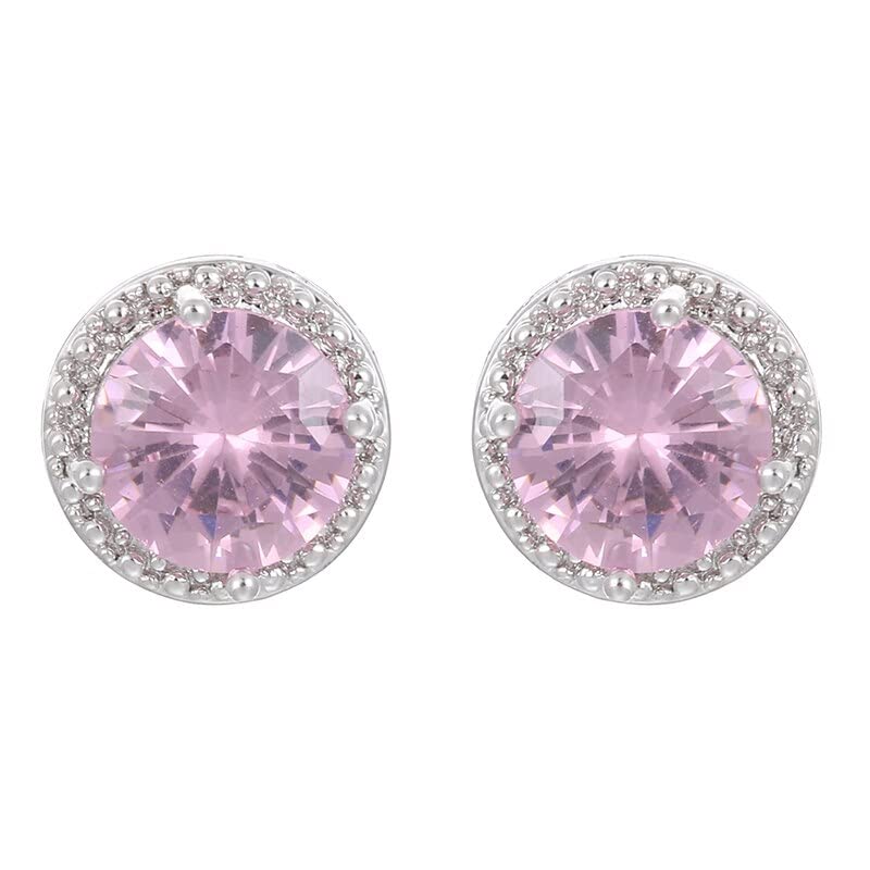 Boucles d'oreilles zircon 8mm pour femmes, le cadeau idéal