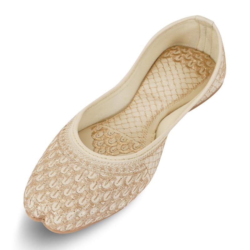 Image of DFR Women Juti | Embroidered Rajasthani Mojari Girls Shoe