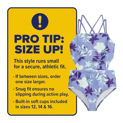 Image of Kanu Surf Girls' Beach Girl Sport Cut-Out One Piece Swimsuit
