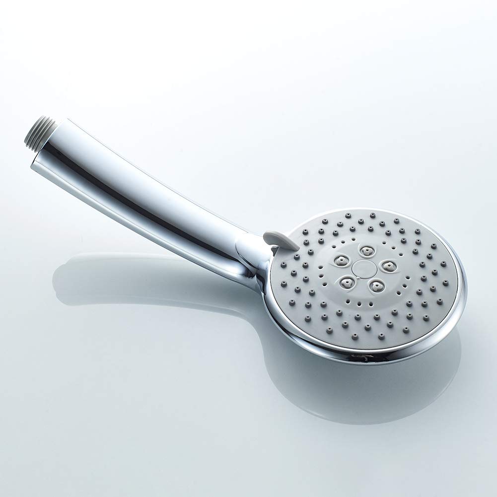 Ibergrif Star, Sistema Columna de Ducha con Reciador, Alcachofa, Manguera, Barra Ajustable y Soporte, Cromo