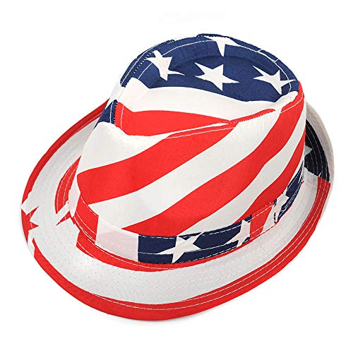 Westend American Flag - Independence Day, 4Th Of July Fedora For Men And Women (Stars And Stripes) #TOP13