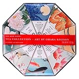 Ten Acre Gifts Artists Tea Box Gift Set, Assorted Tea Bags Sampler with 8 Tea Flavors, Elegant Tea Gift Box Featuring Japanese Artist Ohara Koso, 32 Count