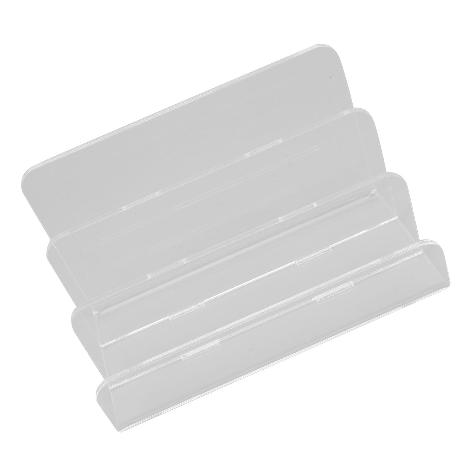 Porte-documents En Acrylique Transparent - 3 Sections - Organiseur De Documents Transparent - Pour Documents, Lettres, Livres, Maquillage - En Acrylique épais Transparent