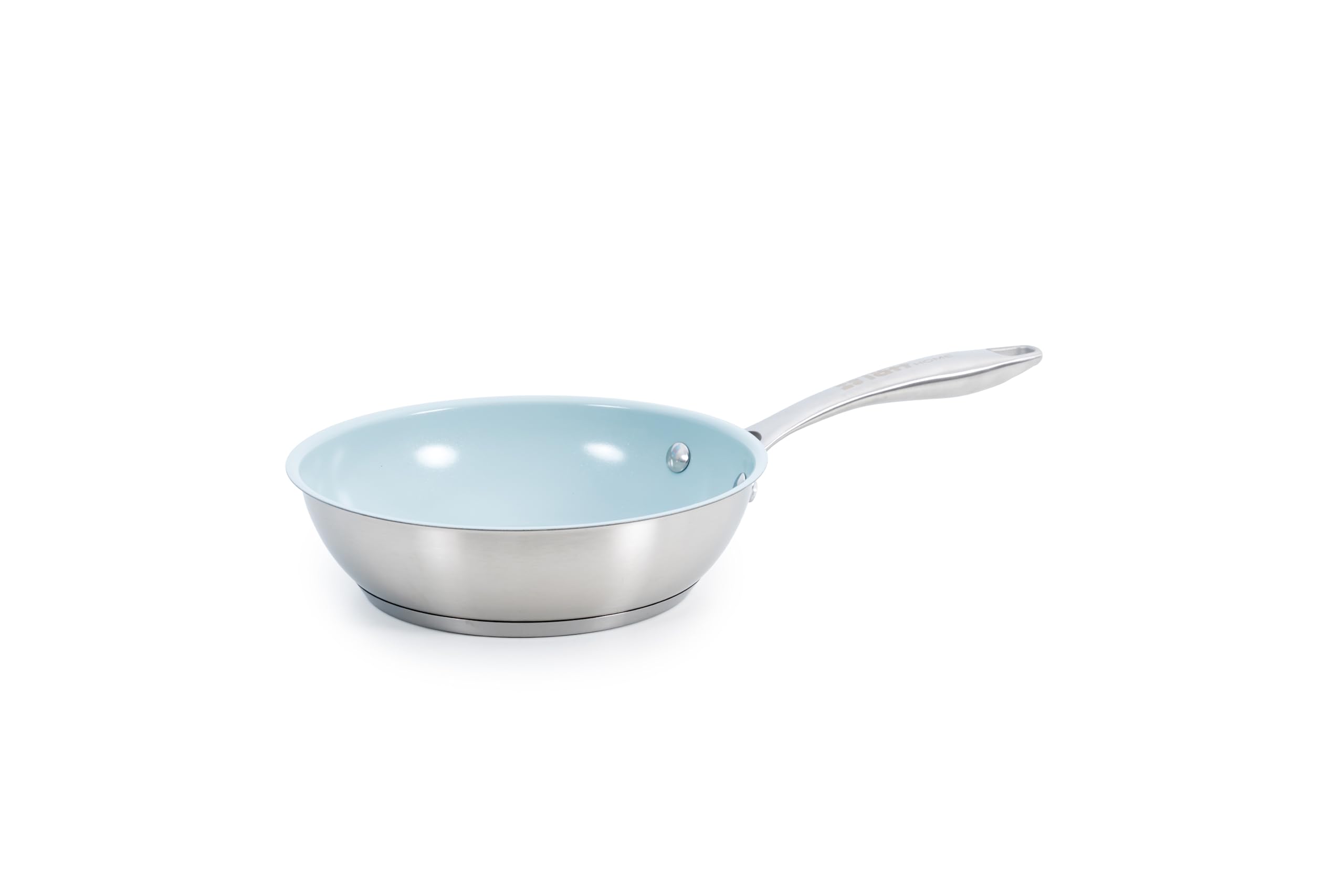 Padella professionale in acciaio inox con antiaderente diametro 240 mm x H 46 mm
