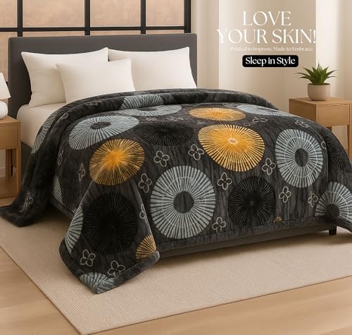 Image of VAS COLLECTIONS Premium Soft Mink Blanket 4.1 Kg, 700 GSM | Luxurious Plush Fleece Heavy Winter Blanket for Double Bed | Ultra Soft, Warm & Cozy Blanket for All Seasons (218 x 224 cm) (Multicolor 1)