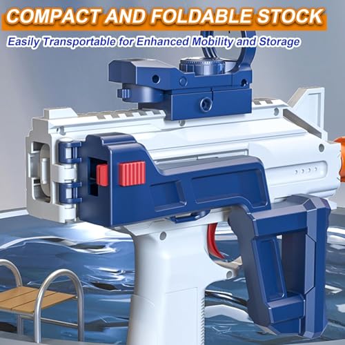 Image of Toyshine Uzi-SMG Electric Automatic Powerful Water Gun Toy with 30-35Ft Range | 500CC+60CC Large Capacity | Rechargeable | High Pressure Mechanism for Kids Holi Party and Outdoor Water Fun