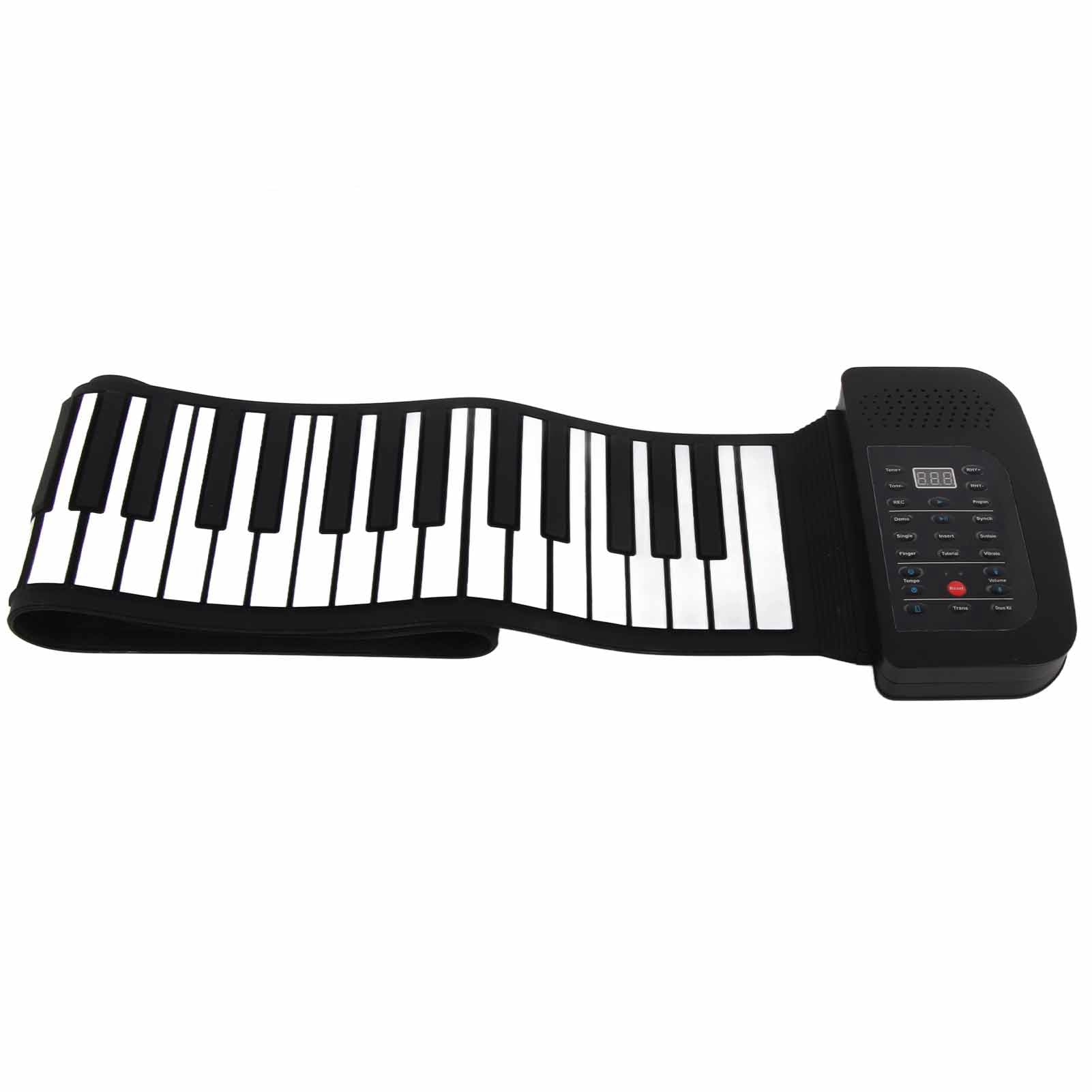 Oumefar 88 Keys Roll Up Keyboard Piano, Portable Electric Foldable Piano with Sustain Pedal, 128 Rhythms, 128 Tones Folding Piano Keyboard for Kids Beginners Adults (88 keys