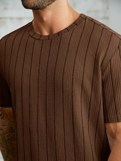 Image of FN3 Waffle Stripe Regular Fit Tshirt for Men ||Tshirt for Men