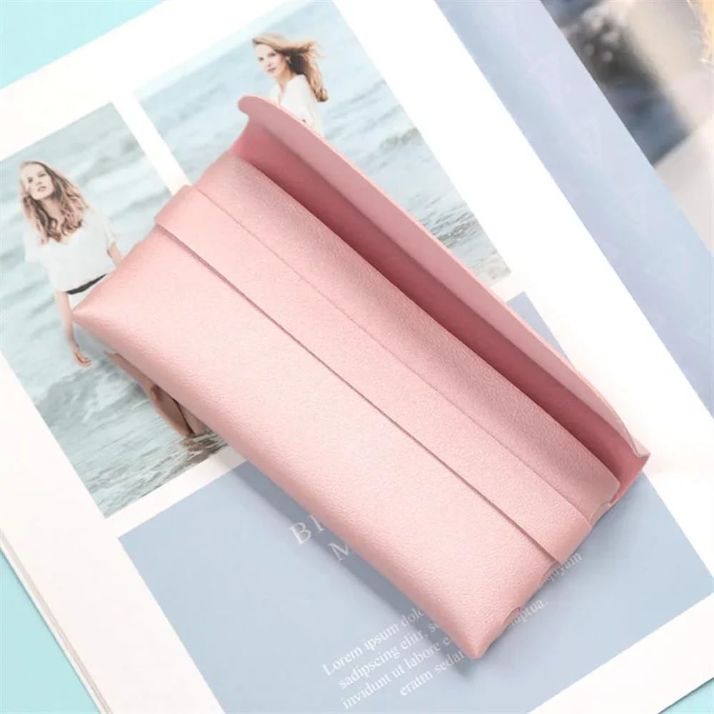 2/4/6 custodie protettive per occhiali da sole, occhiali da lettura, custodia protettiva da donna in pelle sintetica (rosa, 6 pezzi), rosa, Taglia unica