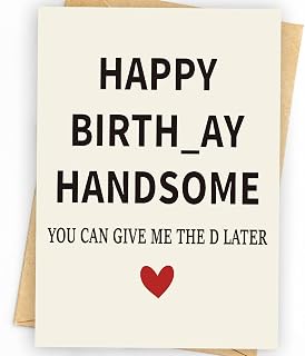 Funny Birthday Card for Men - Hilarious Bday Gifts for Husband, Boyfriend, Him | Premium 5x7 WowBefun Card