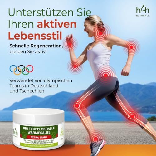 H4H Teufelskralle Salbe Extra Stark, wärmend, für Rücken & Nacken, 200 ml – Ansicht 8