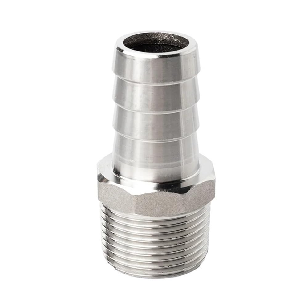 Raccord cannelé mâle inox 304 embout 6mm filetage 3/8 pouce pour tube