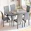Grey Table+6 Grey Diamond Chair
