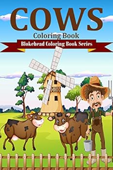 Paperback Cows Coloring Book [Large Print] Book