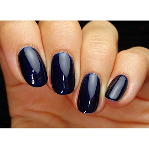 Pink Gellac Shellac Gel Nagellack 15 ml für UV LED Lampe | 117 Night Blue Blau mit Perlmutt-Effekt | Gel Nail Polish for… – Bild 4