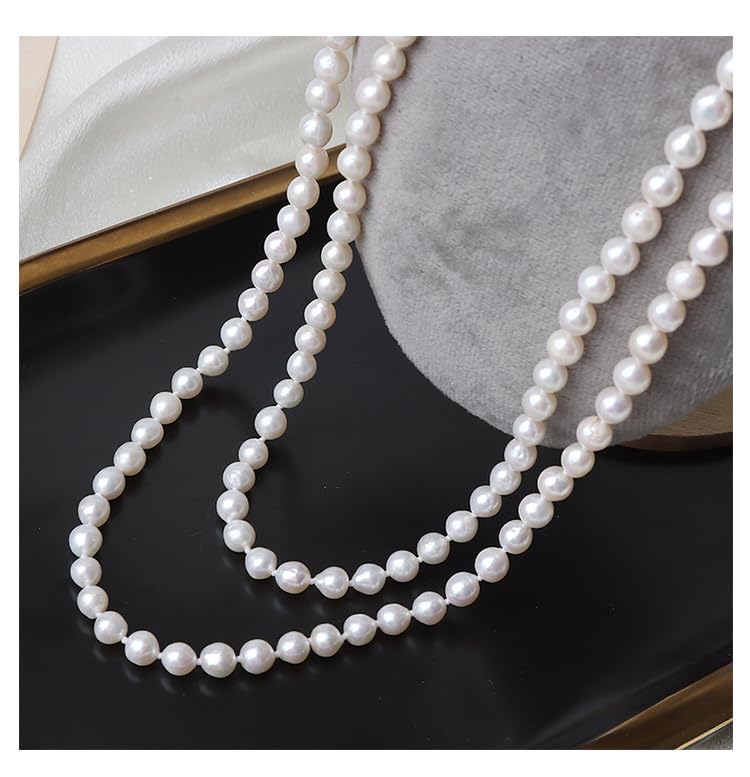 Joya de Perlas para Mujer - Collar Minimalista con Perlas Naturales, Accesorio Versátil para el Trabajo, Cenas o Ocasiones Formales