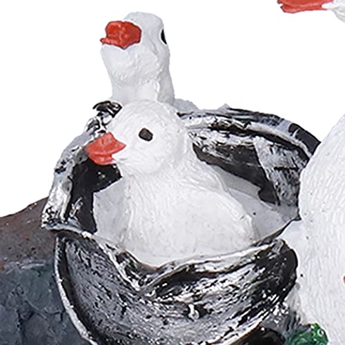 Estátuas de jardim, estátua exclusiva da família de patos de jardim para fonte para quintal para pát