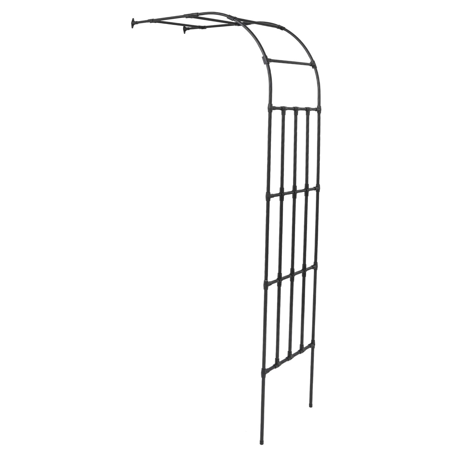 traliccio da giardino semicircolare in metallo (120 x 260 cm) – aiuto per rose, clematidi e piante rampicanti – antiruggine, resistente alle intemperie, salvaspazio – traliccio per giardino, balcone