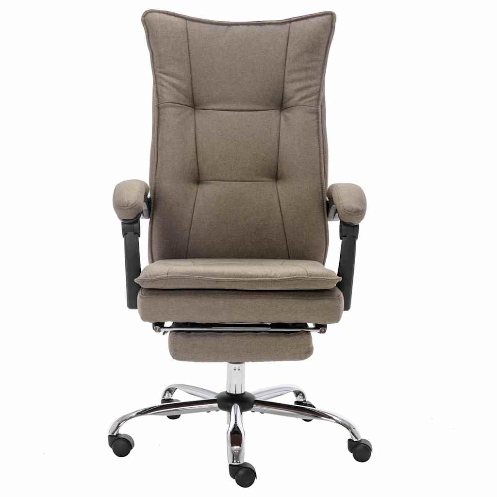 Silla de oficina de masaje de tela gris topo