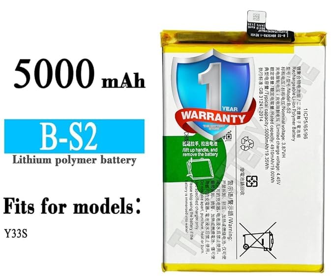 Image of Original B-S2 Battery for Vivo Y33S V2109 Battery with 1 Year Warranty ** (Y00000257)
