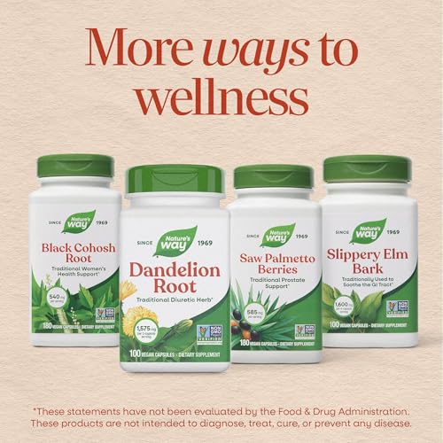Nature's Way Dandelion Root Capsules, 1,575 mg per Seving, 180 ct - image 8
