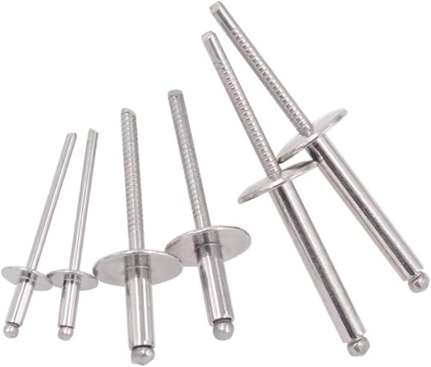 Blind Pop Rivets, Blind Rivets Full Stainless Steel Large Flange Dome Head Multiple Sizes 30/50pcs(4.8x12x16 Mm,50Pcs)