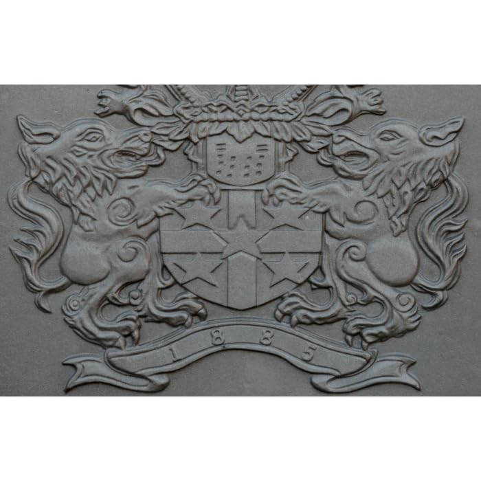 Lastra in ghisa per camino decoro LEONE CM. 55 × 45 H SP. 2 cm DS