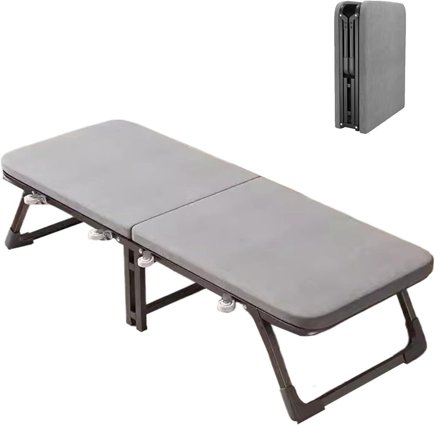 TIST Lightweight Folding Bed Foldable Mattress with Wheels Heavy-Duty Mattress Thickened Latex Pad Foldable Guest Room Bed Suitable for Home Office Guest Room Camping Folding Bed(185 * 90CM)