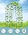 FAHKNS 7FT Garden Arch Trellis for Climbing Plants Outdoor, Polyethylene-Coated Cucumber Trellis, Extra Tall with Flange Stainless Steel Garden Trellis Arch for Vegetables/Grape
