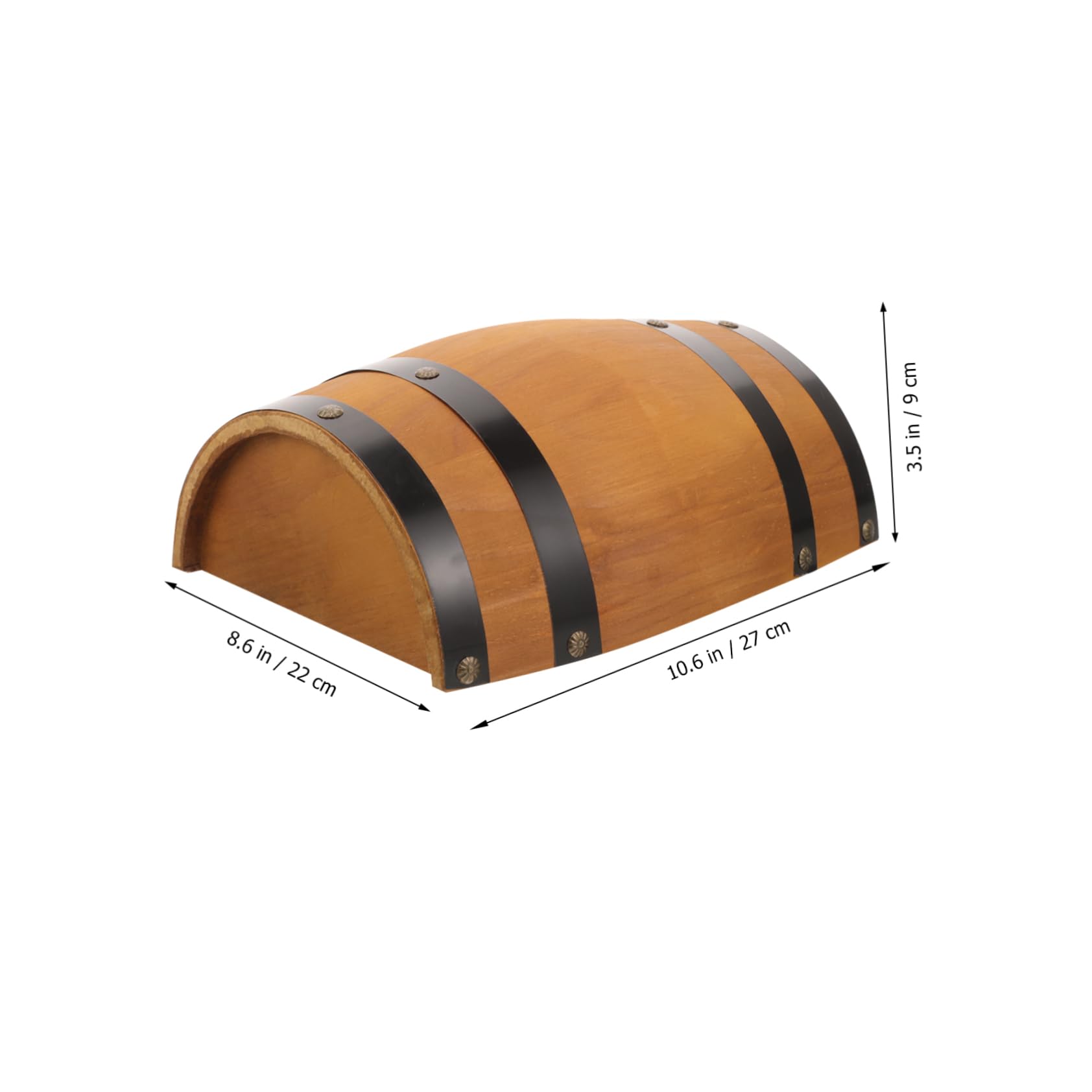 Amosfun Décoration Murale Rétro en Bois de Chêne, Demi-tonneau Unique pour Bar, Ornement Artistique Multifonctionnel et Décoratif pour Salon ou Cave à Vin
