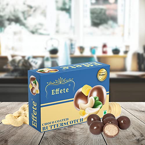 Image of Effete Choco Coated Nut Butter Scotch, Chocolaty Dryfruits, Butter Scotch chocolates packet, Chocolicious Butter Scotch, Dryfruits chocolates packet, chocolates gift pack, chocolate box (32gm)