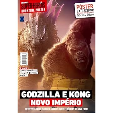 Capa do livro Superpôster Mundo dos Super-Heróis - Godzilla e Kong