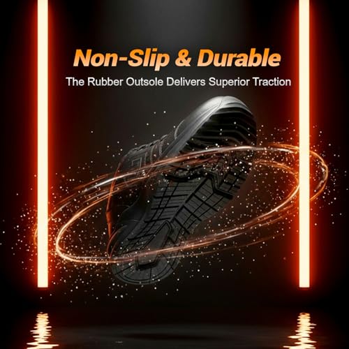 Furuian Steel Toe Shoes for Men Fashion Safety Shoes for Men Comfortable Steel Toe Sneakers Stylish Mens Safety Work Sneakers4