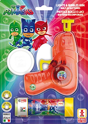 Dulcop Pistola de Burbujas de jabón y luz Modelo PJ Masks 60 ml, Multicolor (500210018) Cover