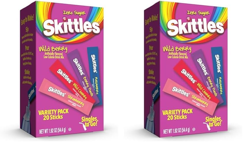 Skittles Singles To Go Variety Pack, Watertok Powdered Drink Mix,...