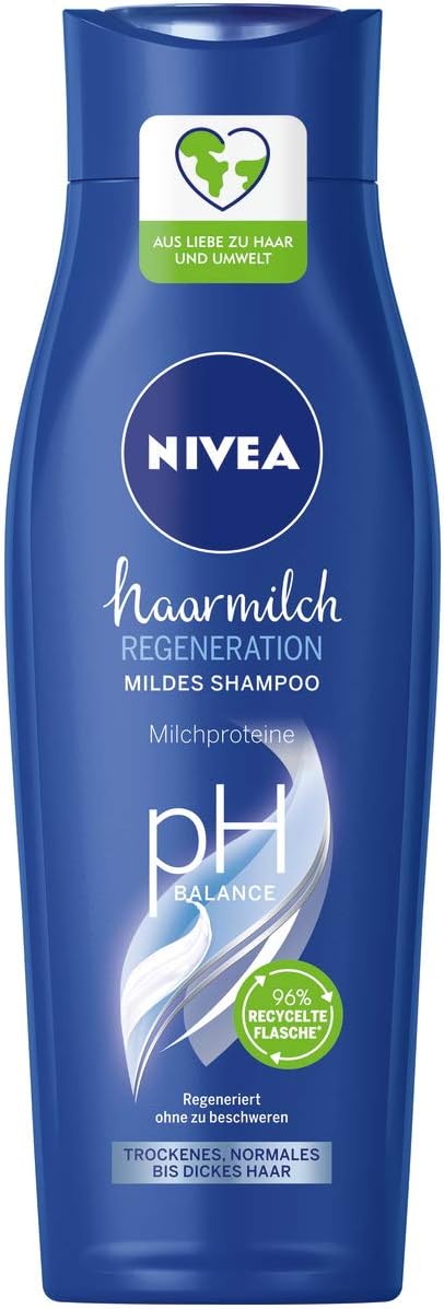 NIVEA Haarmilch Regeneration Mildes Shampoo Normales Haar, 250 ml