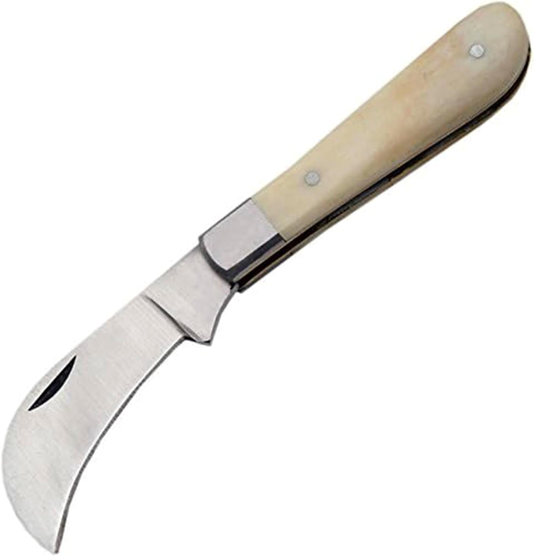SZCO 3" Pruning Knife – Small Folding Pocket Knife for Men and Women with Stainless Steel Blade & Bone Handle – Traditional Garden EDC Knife for Grafting, Landscaping & Outdoor Use