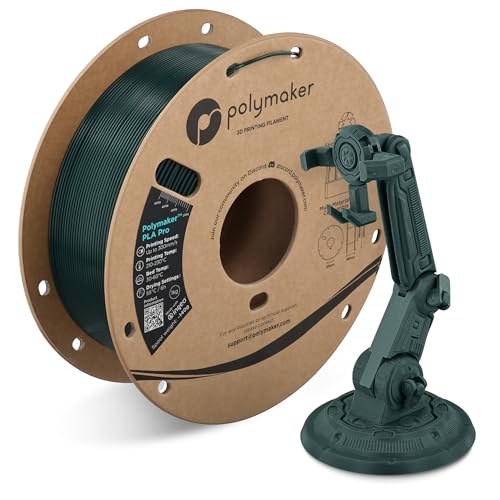 Image of Polymaker PLA Pro 3D Printing Filament Blue-Green 1.75mm 1KG, High-Impact Tough PLA, Fast Printing up to 300mm /s, High Speed New Formula, Easy to Print on Most FDM Printers, No Enclosure Required