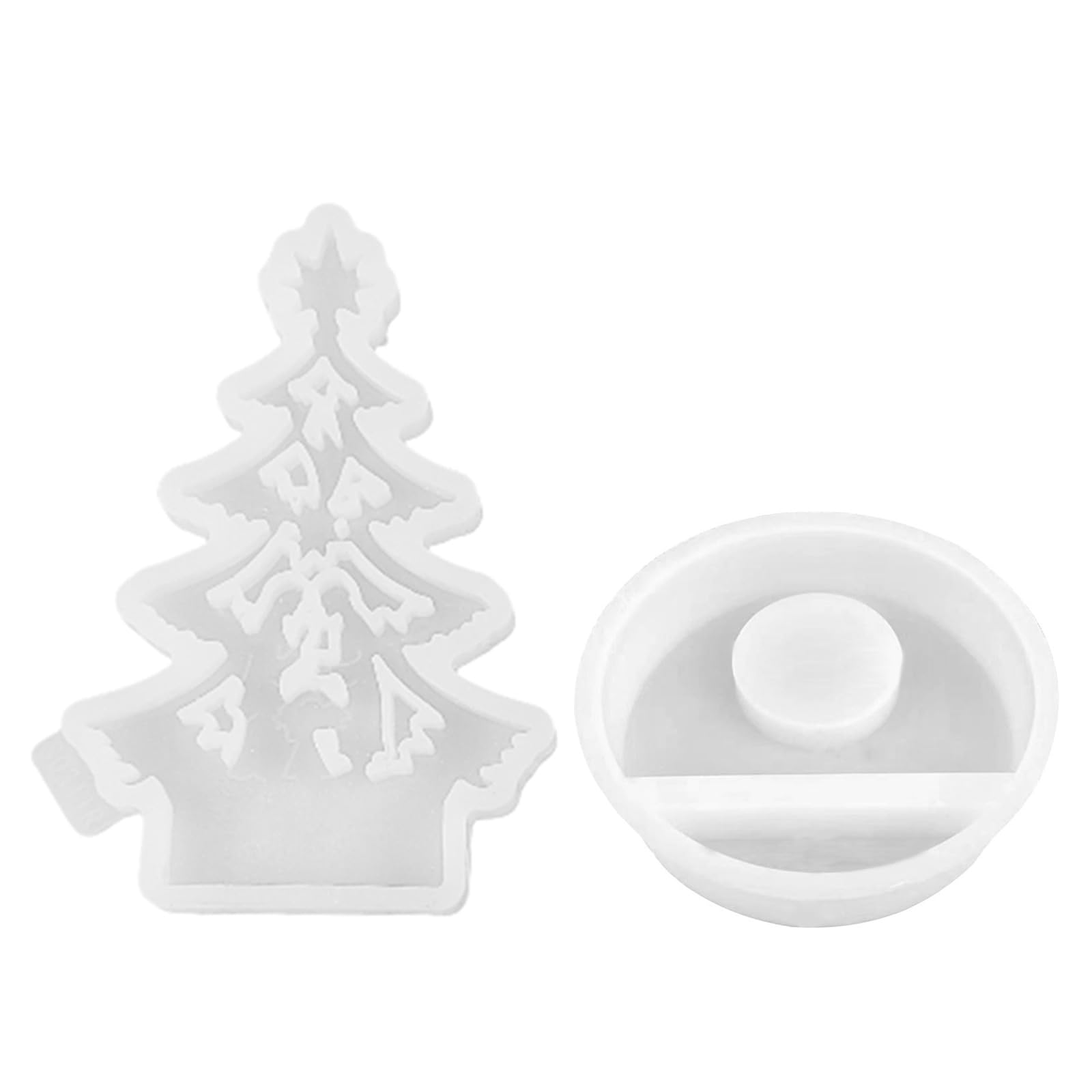Tsophreniq Christmas Tree Candlesticks Silicone Molds Jesuses Prayed Holder Resins for Castings Christmas Tree Candlesticks Silicone Jesuses Prayed