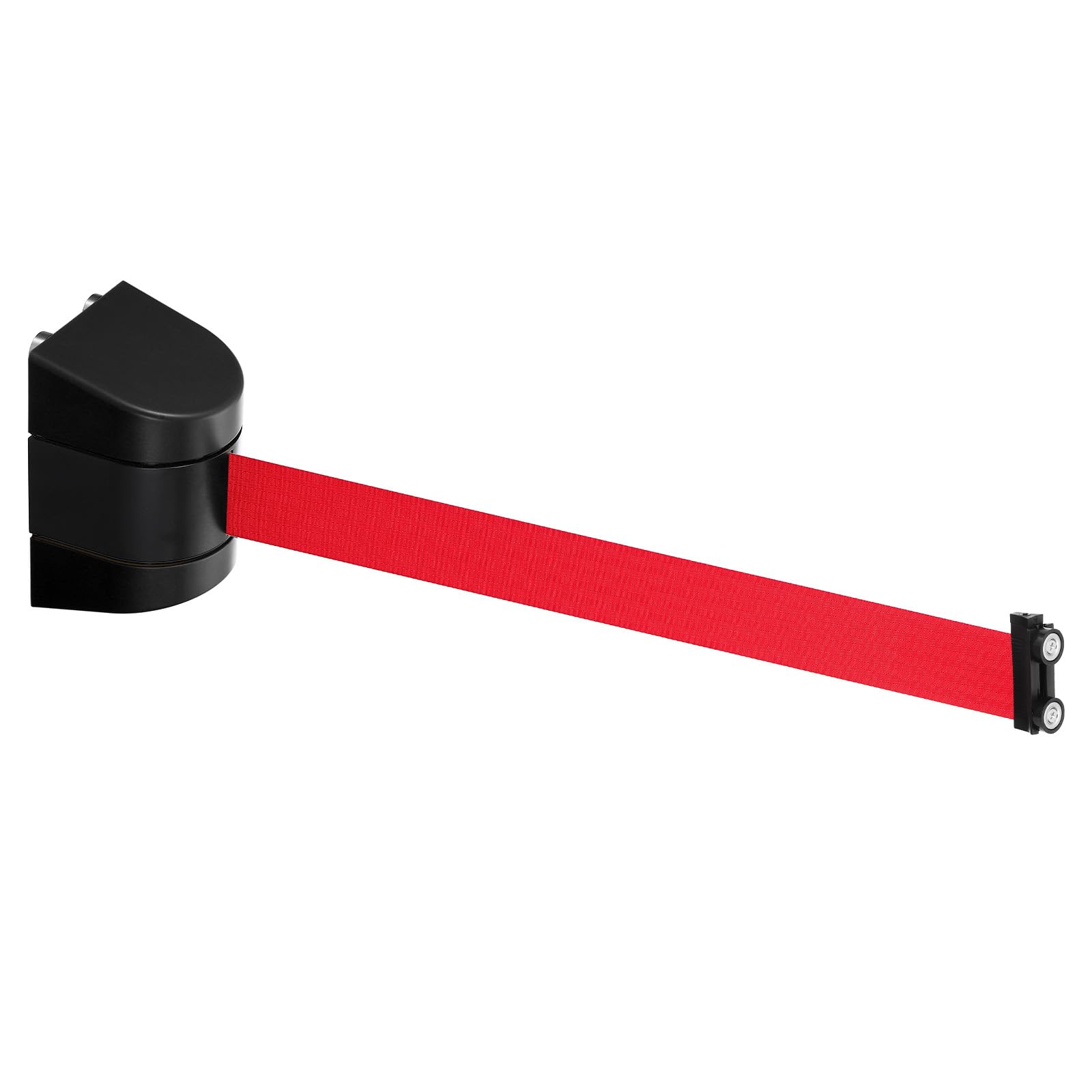 PATIKIL 16.4 Ft Magnetische Wandhalterung Einziehbares Absperrband, Festes Absperrbandseil Rot mit Schwarzem ABS-Gehäuse für Lebensmittelhandel Einzelhandelsgeschäft Stadion