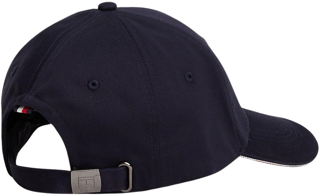 Tommy Hilfiger TH Corporate Berretto da Uomo in Cotone a 6 Pannelli AM0AM13337DW6001, Blu Spazio, OS