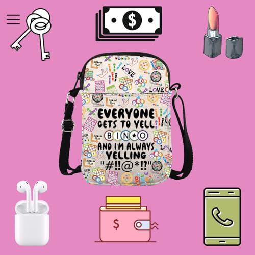 TSOTMO Funny Game Player Gift Game Lover Everyone Gets To Yell Lucky Crossbody Bag Gift for Women3