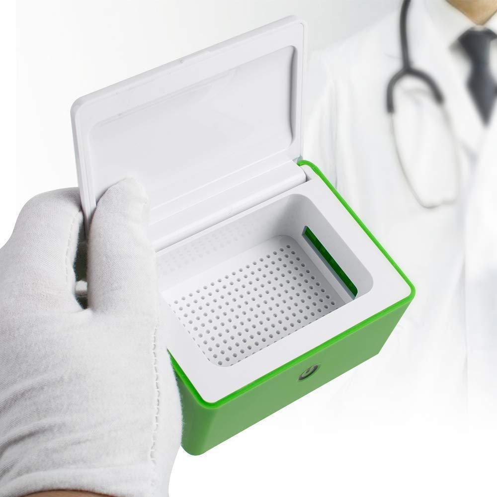 Hörgerätetrockner,Hearing Aid Case Automatischer und elektronischer Cochlear-Trockner UV-C Desinfektions- und Reinigungsbehälter für Hörverstärker