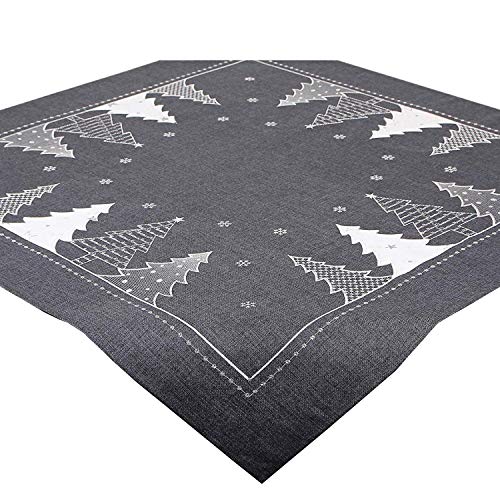 Tischdecke WINTERWALD grau, 85x85 cm, Moderne Mitteldecke zu...