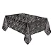 Black Spider Web Halloween Plastic Tablecloth, 84" x 54"
