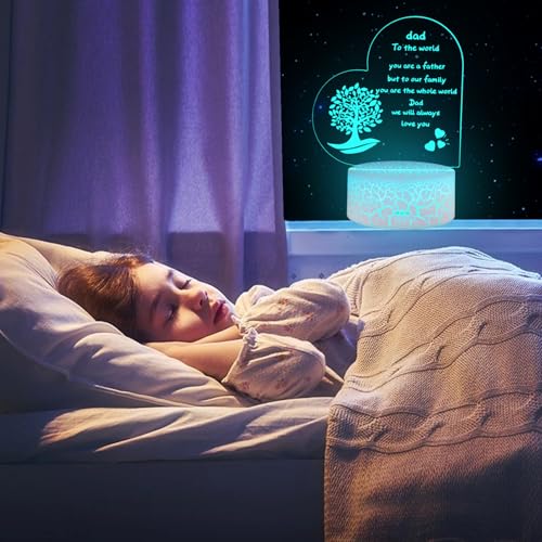 Image of Rarasy Gifts from Daughter and Son to Father, Thanksgiving Gift, Birthday Gift, Father's Day Gift to Father, 3D Night Light for Room Decoration