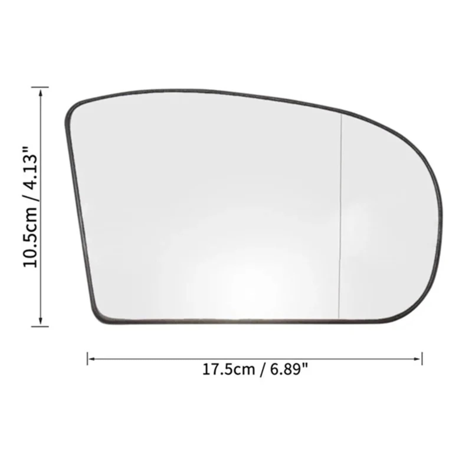 Vetro Dello Specchietto Retrovisore Lente specchietto retrovisore 2038100121 applicabile agli anni 2000-2006 per Benz W203 W211 installare(Right)
