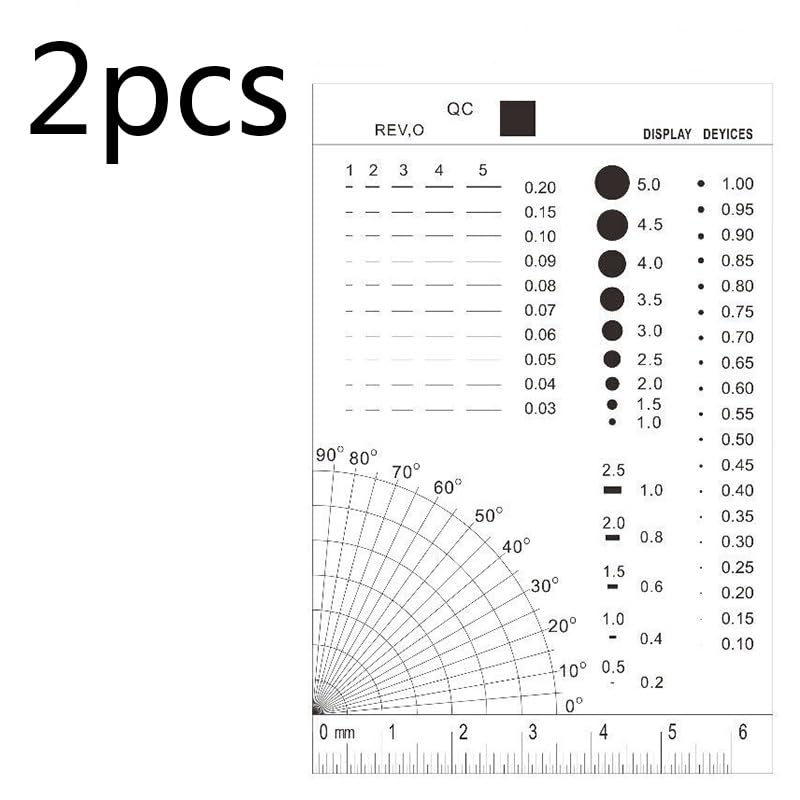 Microscope 2pcs High Precision Point Gauge Soft Ruler Microscope Micrometer PET Calibration Ruler(47-1 Without Film)